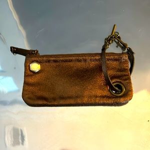 Hayden and Harnett small wristlet leather (before vegan) in copper